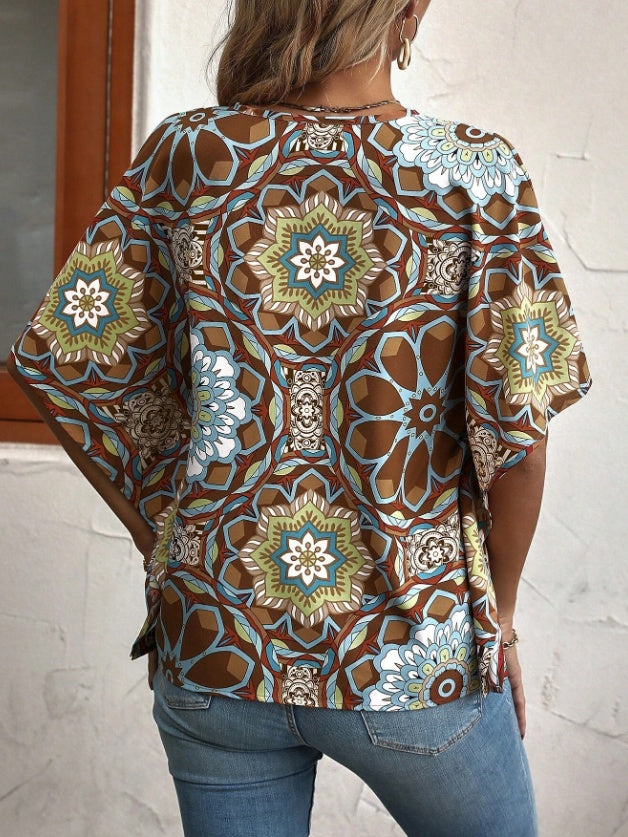 Fashion Casual Bat Wing Sleeve Blouse - GlamzLife