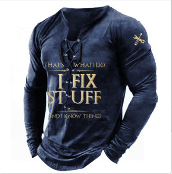Sports Long Sleeved Men's Printed T-shirt | GlamzLife