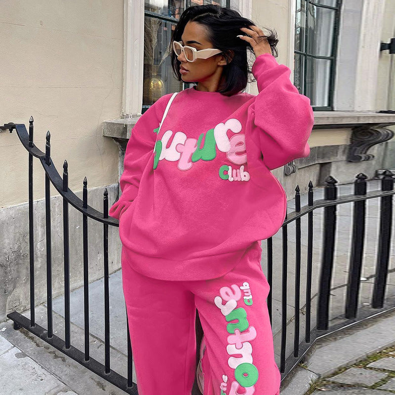 Cozy Comfort Sweatshirt And Sweatpants Two-piece Suit - GlamzLife