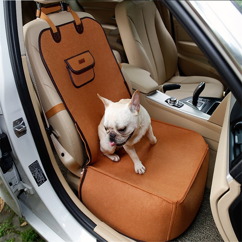 Retro Dual-purpose Pet Car Mat Front Seat Cushion - GlamzLife