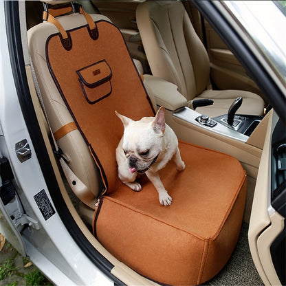 Retro Dual-purpose Pet Car Mat Front Seat Cushion - GlamzLife