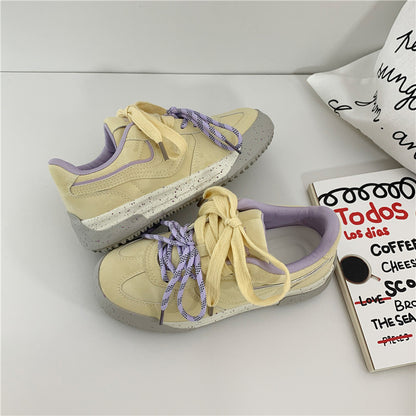 Sports And Leisure Korean Style Versatile Platform Student Sneakers - GlamzLife