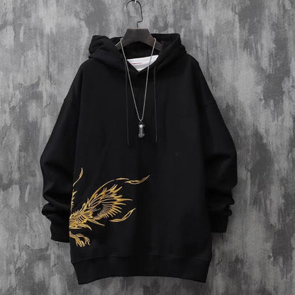 Heavy Industry Phoenix Embroidered Hoodie Male - GlamzLife