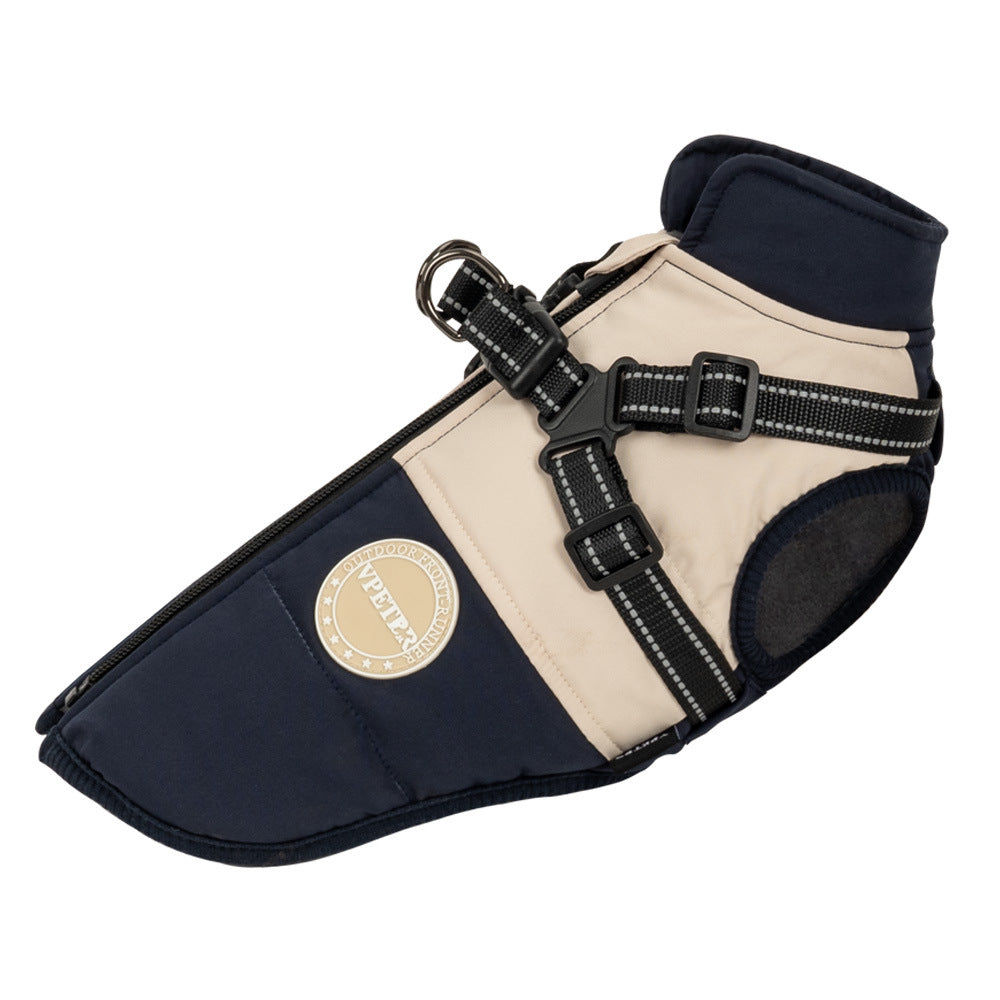 Pet Dog Windproof Chest Back Integrated Cloth - GlamzLife