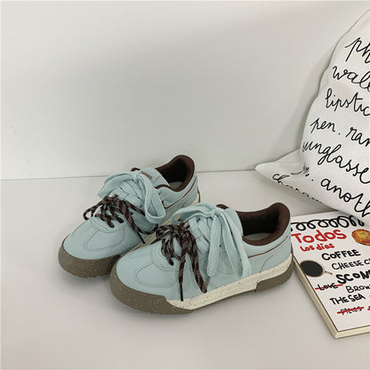 Sports And Leisure Korean Style Versatile Platform Student Sneakers - GlamzLife