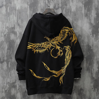 Heavy Industry Phoenix Embroidered Hoodie Male - GlamzLife