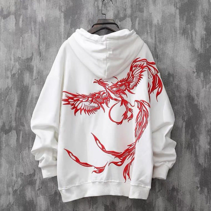 Heavy Industry Phoenix Embroidered Hoodie Male - GlamzLife