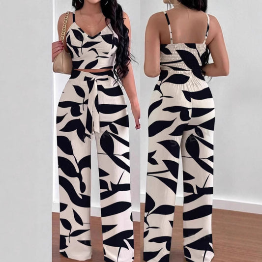 Women's Printed Spandex Straight Type Suit - GlamzLife