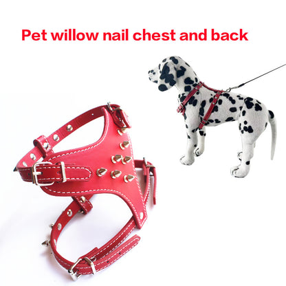 Spiked Studded Leather Puppy Dog Harness - GlamzLife