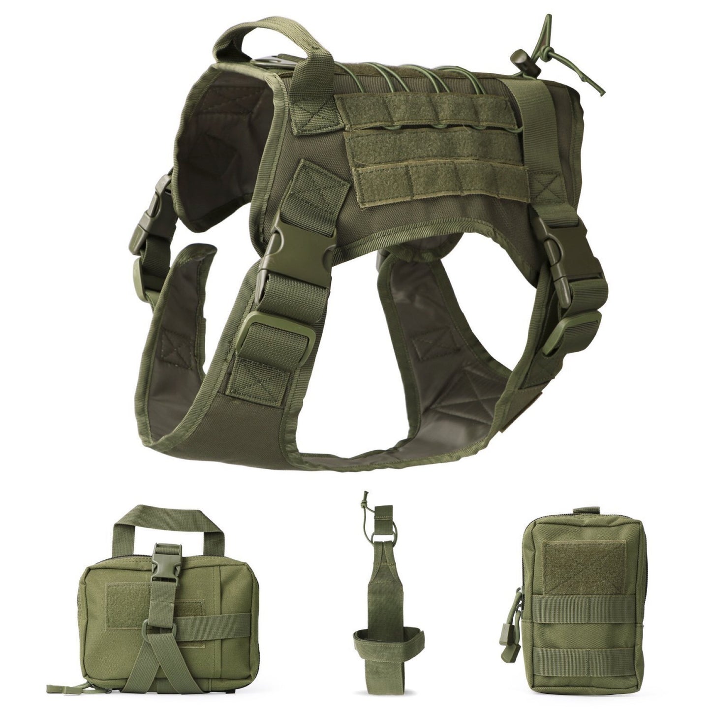 Outdoor Dog Vest Five Piece Suit Tactical Dog Supplies - GlamzLife