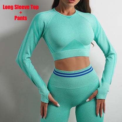 Seamless Yoga Pants & Long Sleeve Tops for Workout & Fitness | GlamzLife