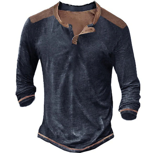Retro Casual Long Sleeved Men Shirt | GlamzLife