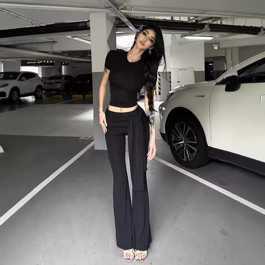 Lace-up Hip Mop Casual Pants - GlamzLife
