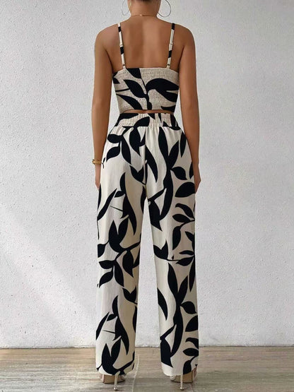 Women's Printed Spandex Straight Type Suit - GlamzLife