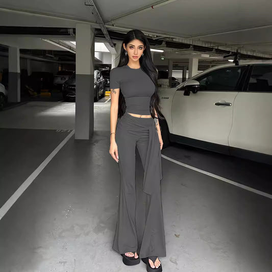Lace-up Hip Mop Casual Pants - GlamzLife