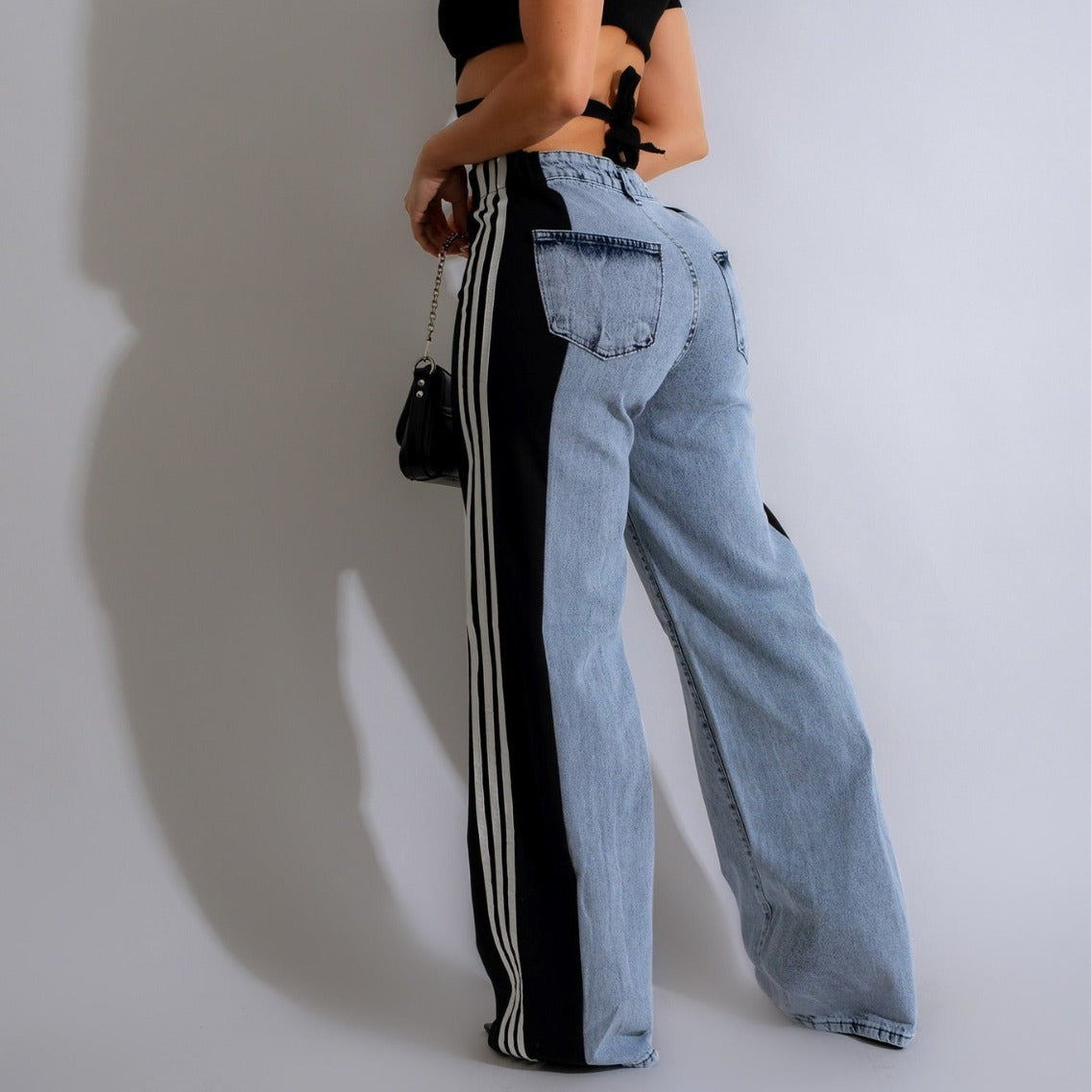 High Waist Straight Leg Denim Pants - GlamzLife