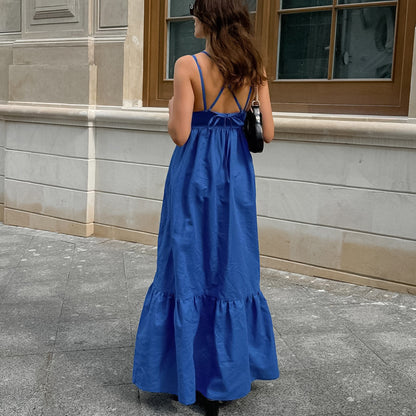 V-neck Backless Sling Dress Design Women - GlamzLife