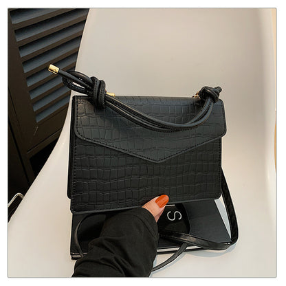 Solid Color Casual Retro Crossbody Portable Shoulder Bag - GlamzLife