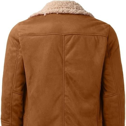 Fashion Men's Fur Integrated Fleece-lined Padded Jacket - GlamzLife