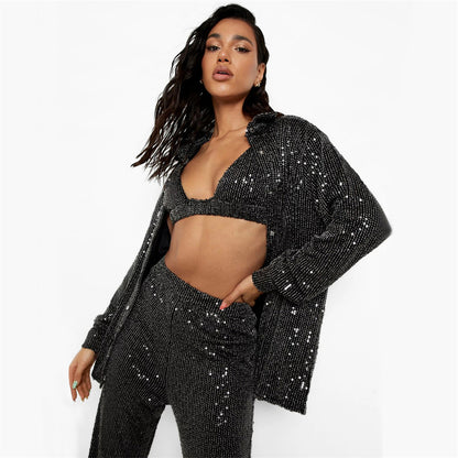 Sequined Glimmer & Grace Three-Piece Set - GlamzLife