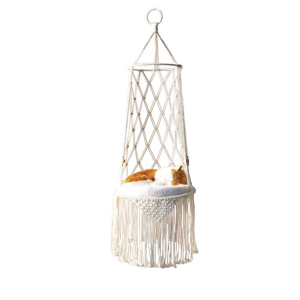 Macrame Hanging Pet Bed - GlamzLife