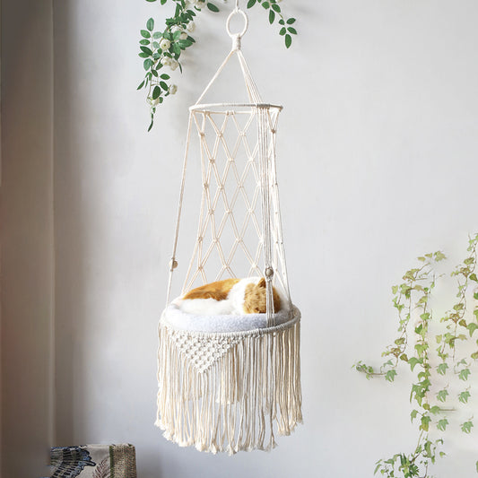 Macrame Hanging Pet Bed - GlamzLife