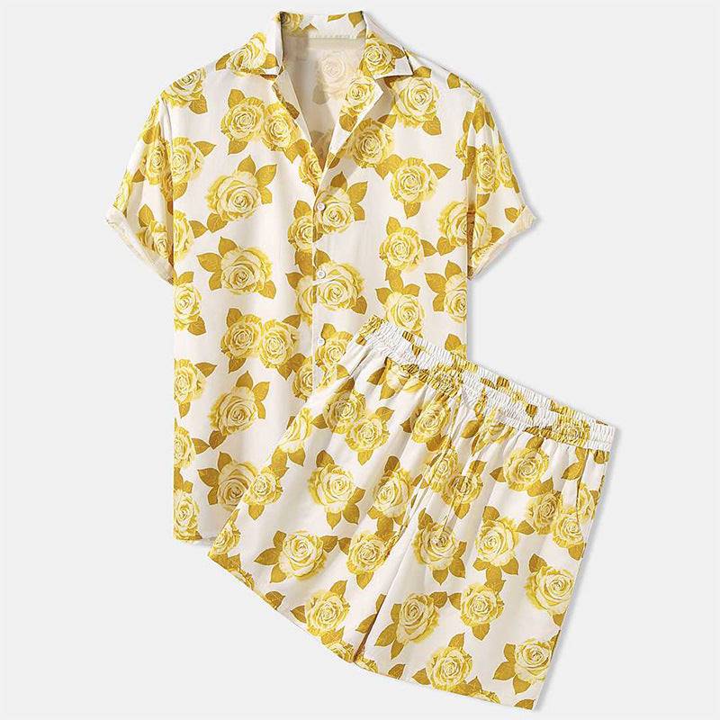 Abstract Print Shirt With Short Pant Two Piece Dress | GlamzLife