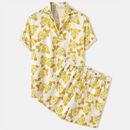 Abstract Print Shirt With Short Pant Two Piece Dress | GlamzLife