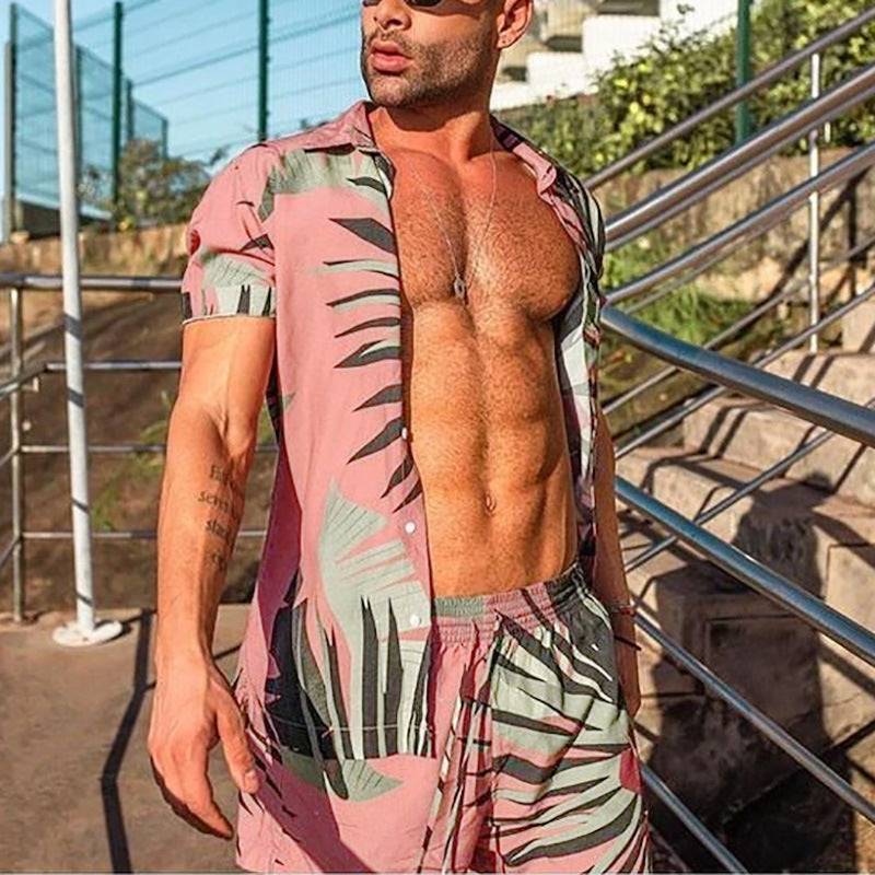 Abstract Print Shirt With Short Pant Two Piece Dress | GlamzLife