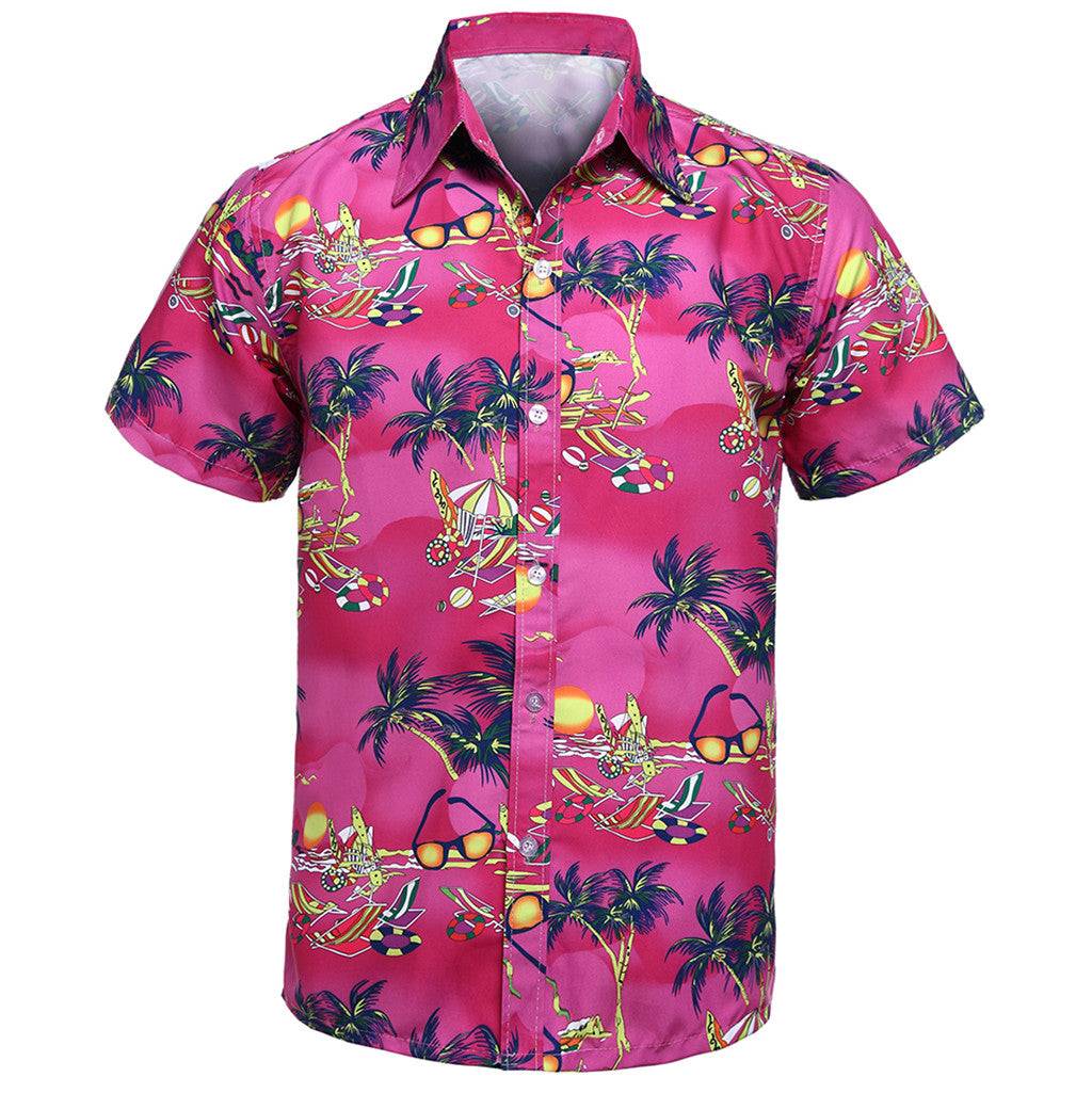 Abstract Printed Short Sleeve Men's Shirt | GlamzLife