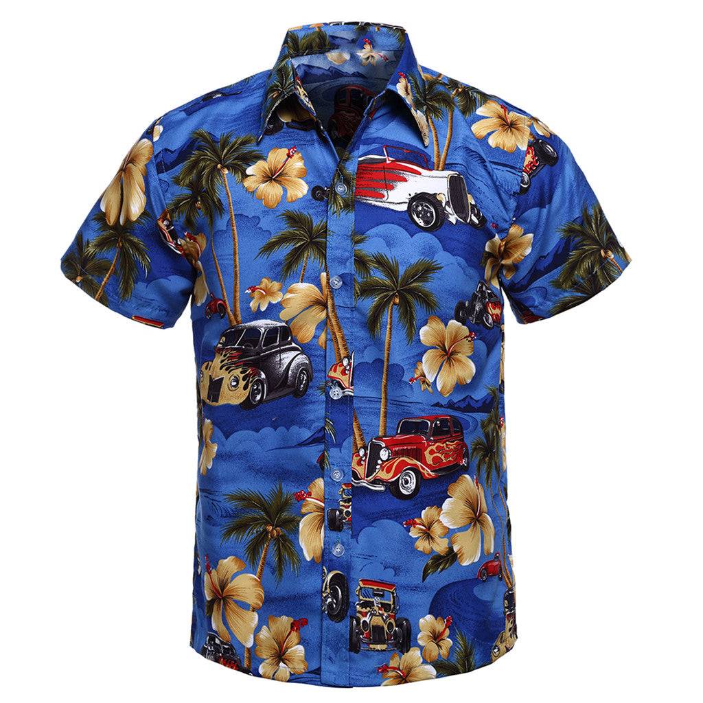 Abstract Printed Short Sleeve Men's Shirt | GlamzLife
