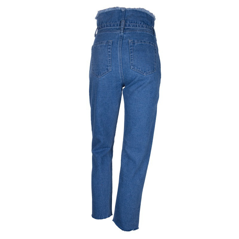 Autumn Trendy Tassels High Waist Jeans | | GlamzLife