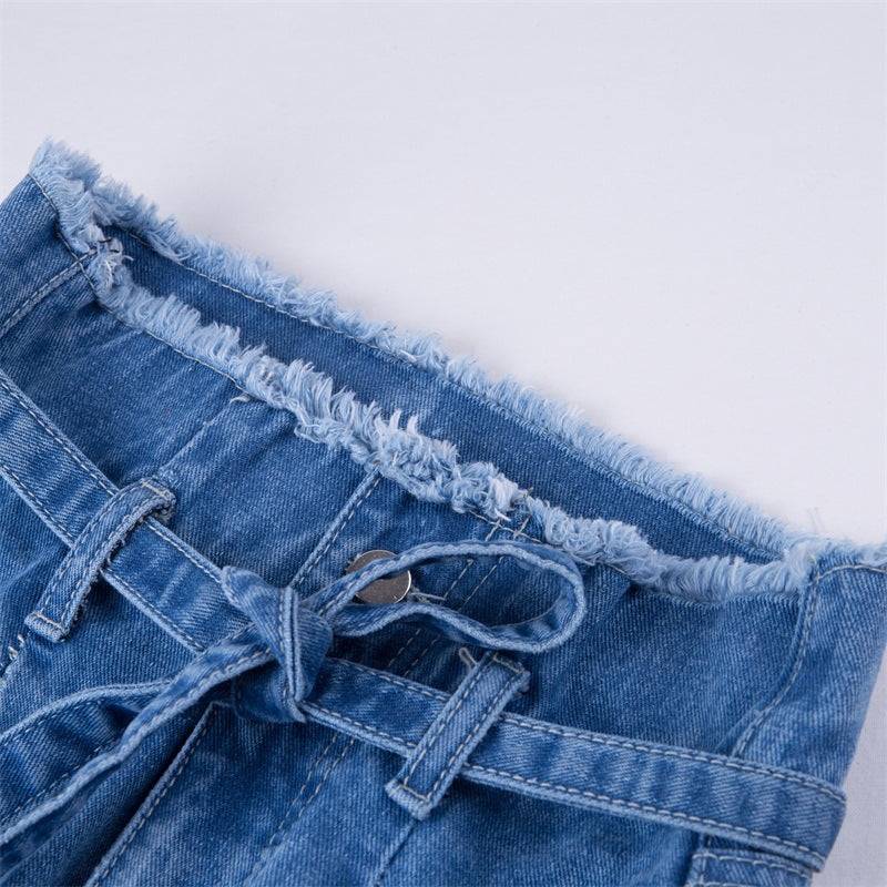 Autumn Trendy Tassels High Waist Jeans | | GlamzLife
