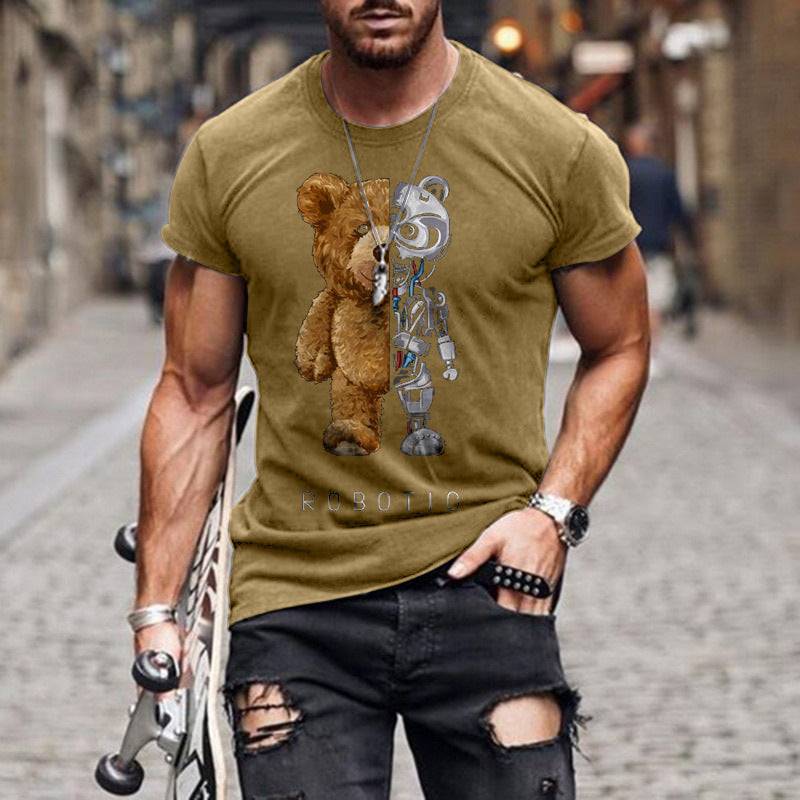 Cartoon Printed Short Sleeve Men's T-shirt | GlamzLife