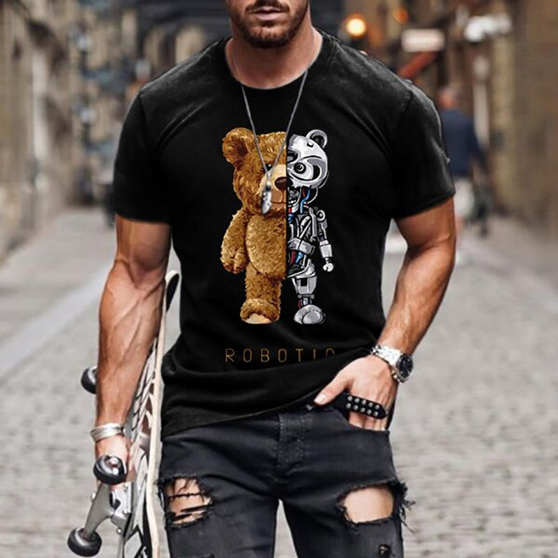 Cartoon Printed Short Sleeve Men's T-shirt | GlamzLife