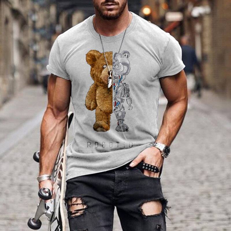 Cartoon Printed Short Sleeve Men's T-shirt | GlamzLife