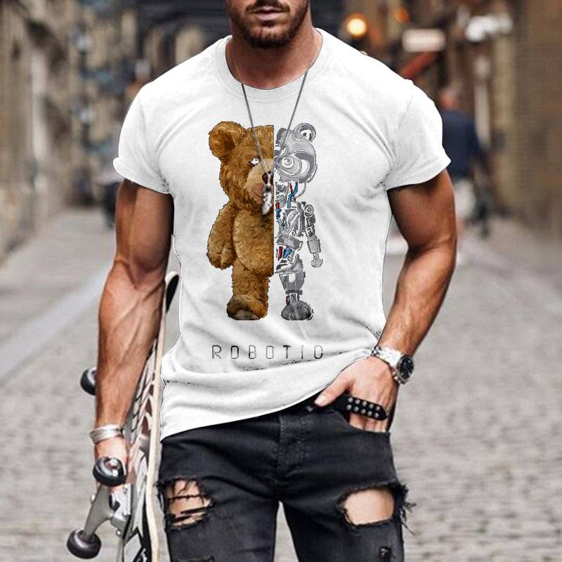 Cartoon Printed Short Sleeve Men's T-shirt | GlamzLife