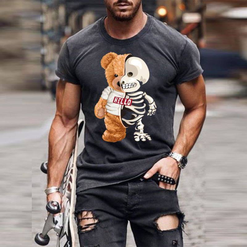 Cartoon Printed Short Sleeve Men's T-shirt | GlamzLife