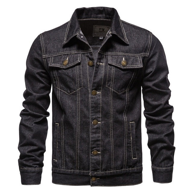Casual Blue Lapel Denim Jackets | GlamzLife