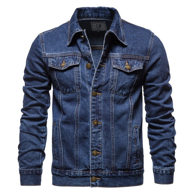 Casual Blue Lapel Denim Jackets | GlamzLife