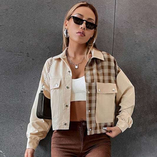 Casual Loose Lapel Coat For Women's | Brown | GlamzLife