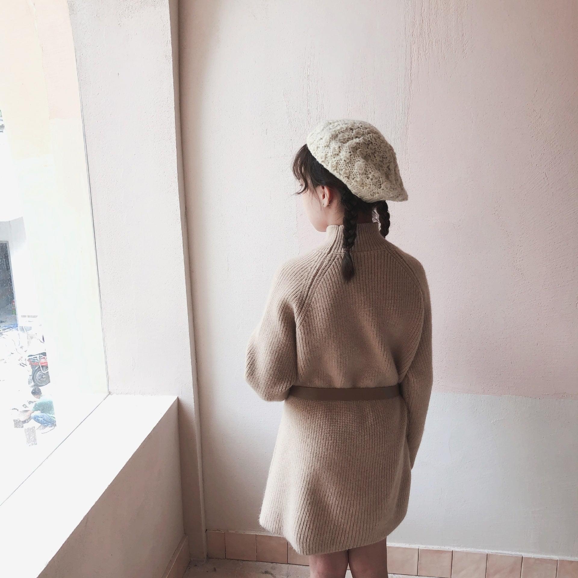 Comfortable Woolen Mid Length Dress | GlamzLife