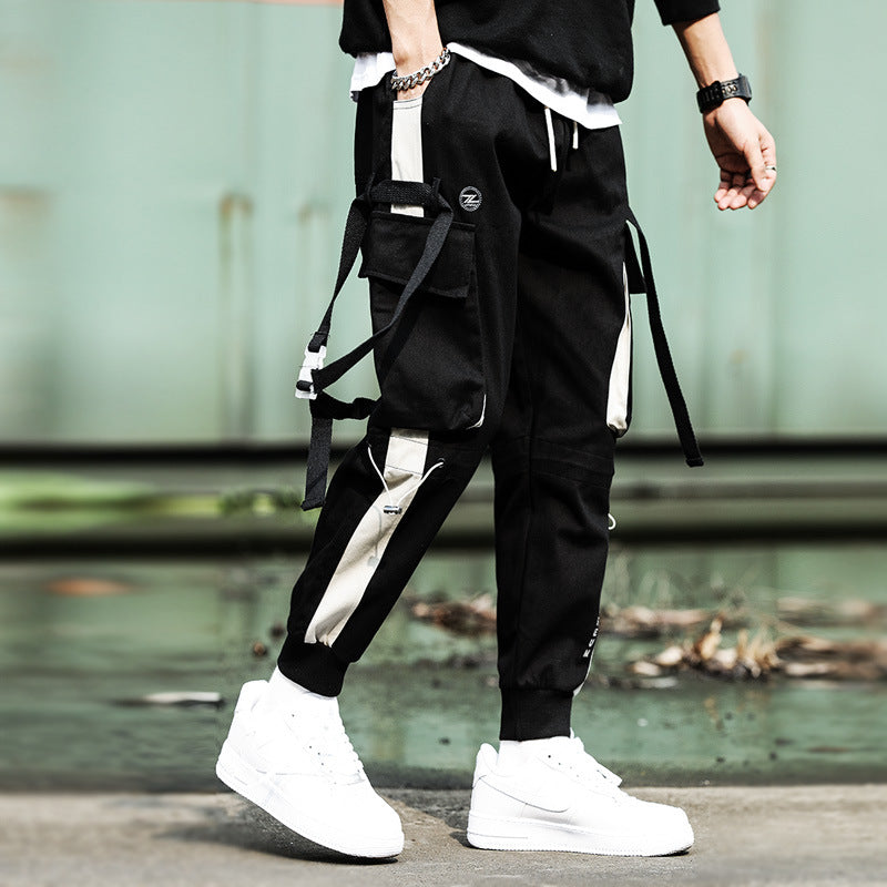 Contrast Colored Slacks Overalls For Men's | GlamzLife