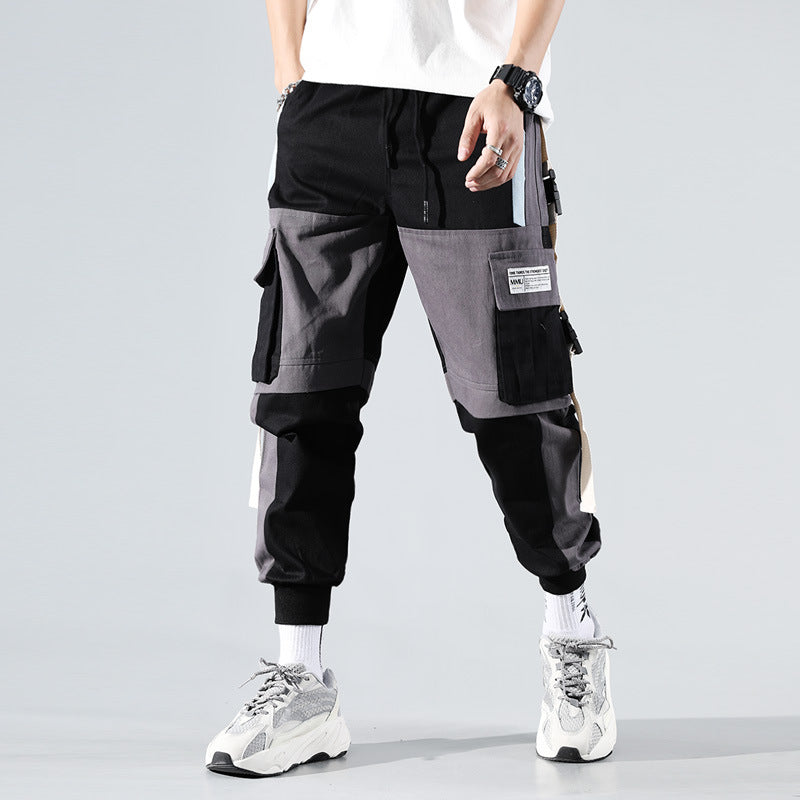 Contrast Colored Slacks Overalls For Men's | GlamzLife