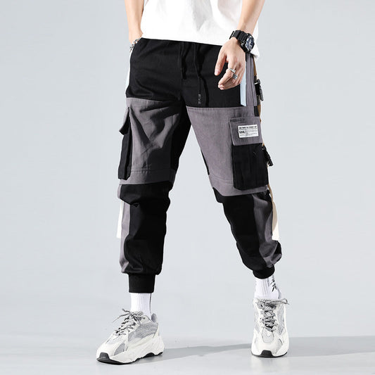 Contrast Colored Slacks Overalls For Men's | GlamzLife