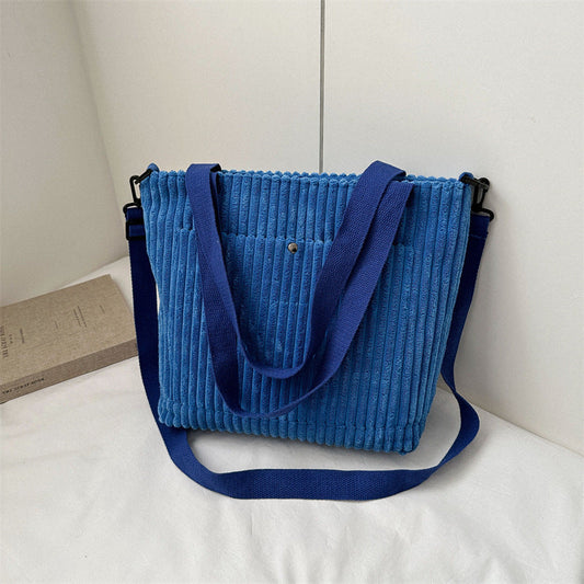 Corduroy Large Capacity Handbag | GlamzLife