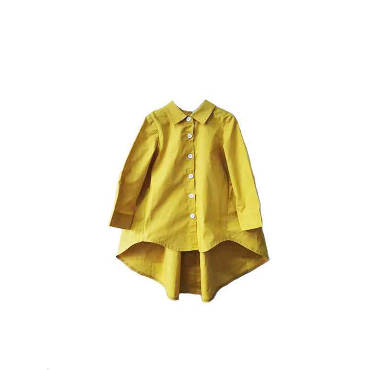 Girl's Solid Color Loose Fashionable Shirt | GlamzLife
