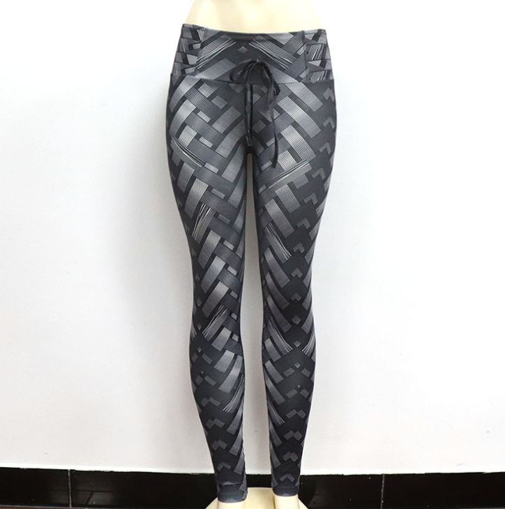 High Waist Cress-Cross Belt Yoga Workout Leggings | Black | GlamzLife