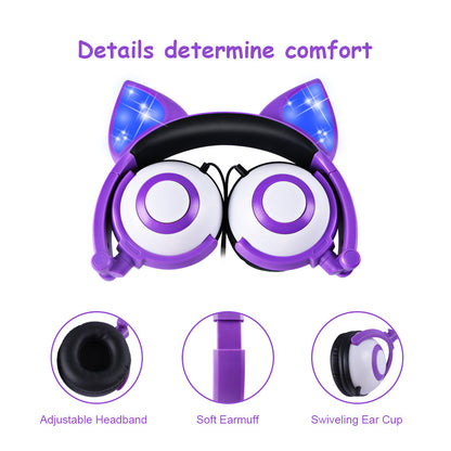 LED flashing cat ear headphones | GlamzLife