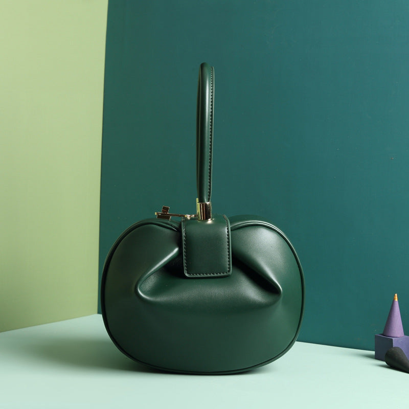Leather Fashionable Dumpling Handbag | GlamzLife
